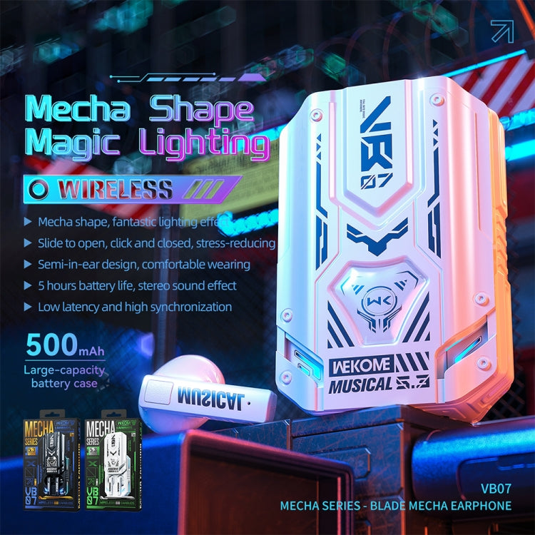 WEKOME VB07 Mecha Series Blade Wireless Bluetooth Earphone (Black) - free shipping - PMC TechLife - Order now!