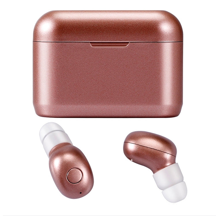 DT-4 IPX Waterproof Bluetooth 5.0 Wireless Bluetooth Earphone with 350mAh Magnetic Charging Box, Support for Calling(Rose Gold) - Bluetooth Earphone by PMC TechLife | Online Shopping South Africa | PMC TechLife