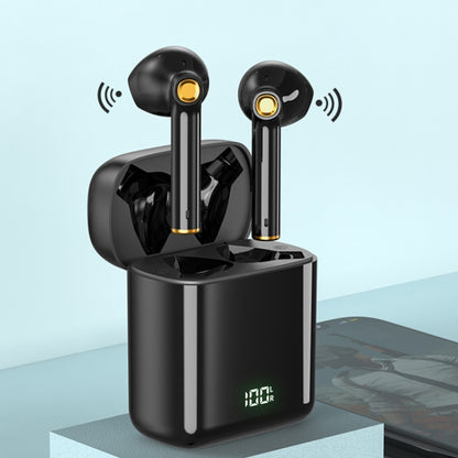 F730 TWS IPX4 Waterproof Digital Display Half in-ear Bluetooth Earphone (Black) - TWS Earphone by PMC Jewellery | Online Shopping South Africa | PMC Jewellery