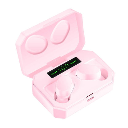 DT-14 Wireless Two Ear Bluetooth Headset Supports Touch & Smart Magnetic Charging & Power On Automatic Pairing(Pink) - Bluetooth Earphone by PMC Jewellery | Online Shopping South Africa | PMC Jewellery