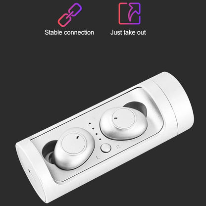 DT-15 Wireless Two Ear Bluetooth Headset Supports Touch & Smart Magnetic Charging & Power On Automatic Pairing (White) - Bluetooth Earphone by PMC Jewellery | Online Shopping South Africa | PMC Jewellery