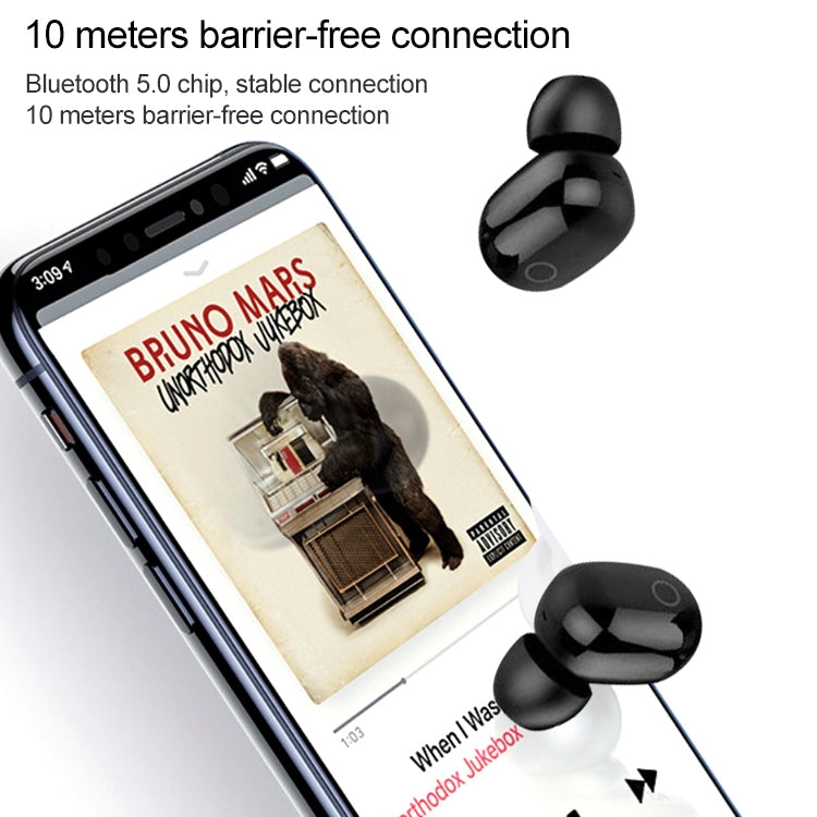 Dt-18 Wireless Two Ear Bluetooth Headset With 2000mAh Charging Cabin & Touch & Intelligent Magnetic Suction Charging (White) - Bluetooth Earphone by PMC TechLife | Online Shopping South Africa | PMC TechLife