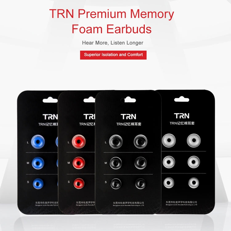 TRN Earphone Silicone Memory Foam Earplug(Red) - Anti-dust & Ear Caps by TRN | Online Shopping South Africa | PMC Jewellery