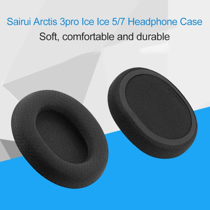 1 Pair Leather Sponge Protective Case for Steelseries Arctis 3 Pro  / Ice 5 / Ice 7 Headphone(Black Leather) - Earmuff & Pad by PMC Jewellery | Online Shopping South Africa | PMC Jewellery