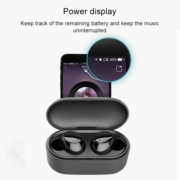 X9S TWS Bluetooth V5.0 Stereo Wireless Earphones with LED Charging Box(Black) - TWS Earphone by PMC Jewellery | Online Shopping South Africa | PMC Jewellery