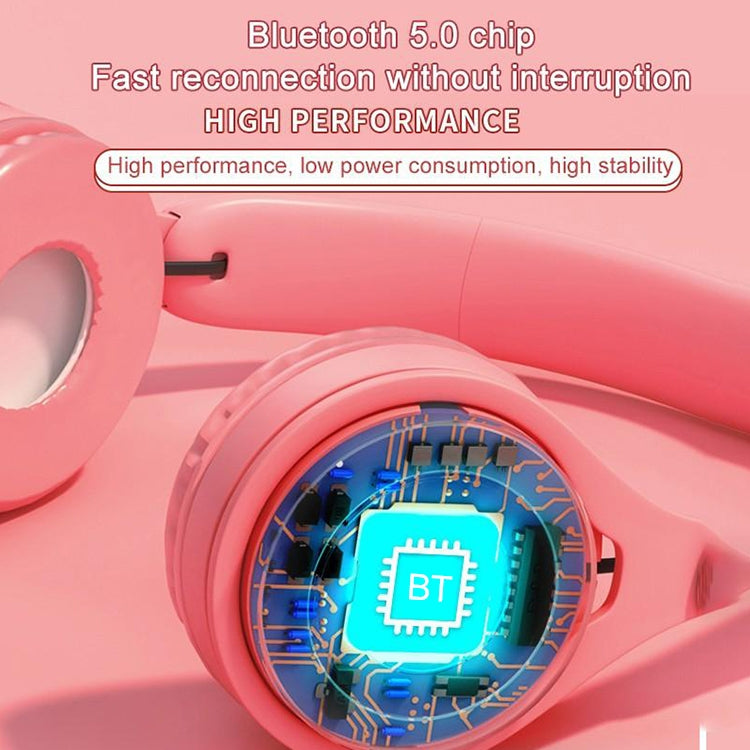 Y08 Hifi Sound Quality Macaron Bluetooth Headset, Supports Calling & TF Card & 3.5mm AUX (White) - Headset & Headphone by PMC TechLife | Online Shopping South Africa | PMC TechLife