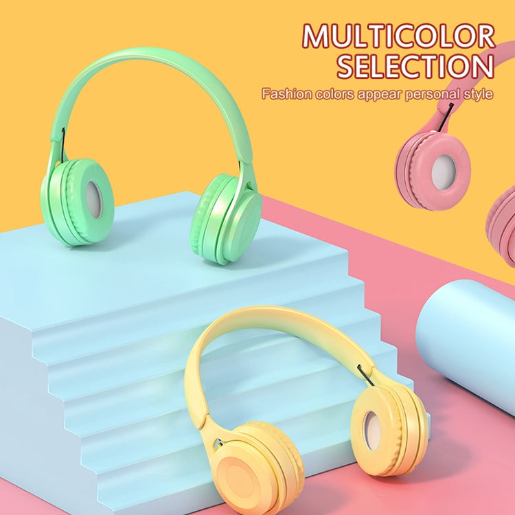 Y08 Hifi Sound Quality Macaron Bluetooth Headset, Supports Calling & TF Card & 3.5mm AUX (Yellow) - Headset & Headphone by PMC Jewellery | Online Shopping South Africa | PMC Jewellery