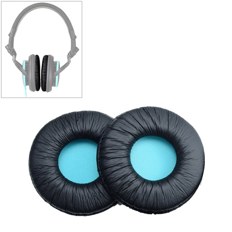 2 PCS For SONY MDR-V55 Earphone Cushion Leather Cover Earmuffs Replacement Earpads (Blue) - Earmuff & Pad by PMC TechLife | Online Shopping South Africa | PMC TechLife | Buy Now Pay Later Mobicred