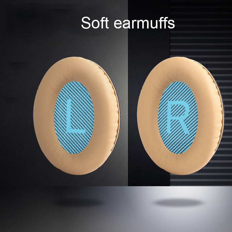 1 Pair Soft Earmuff Headphone Jacket with Common Cotton for BOSE QC2 / QC15 / AE2 / QC25(Gold) - Earmuff & Pad by PMC TechLife | Online Shopping South Africa | PMC TechLife