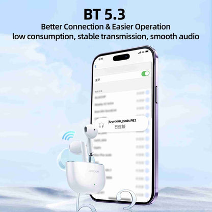 JOYROOM JR-PB2 Jpods Series TWS Half In-ear Bluetooth Wireless Earphone(White) - TWS Earphone by JOYROOM | Online Shopping South Africa | PMC Jewellery