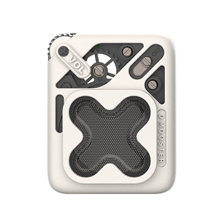 D MOOSTER D16 Portable HiFi Bluetooth 5.3 Speaker, Support TF Card (White) - free shipping - PMC TechLife - Order now!