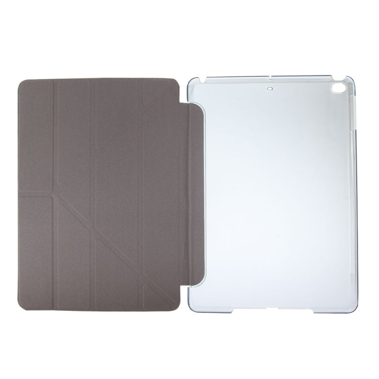 For iPad 9.7 (2018) & iPad 9.7 (2017) & iPad Air Silk Texture Horizontal Deformation Flip Leather Case with Three-folding Holder(Blue) - free shipping - PMC TechLife - Order now!