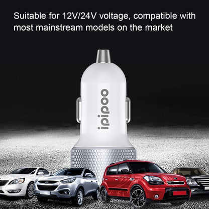 ipipoo XP-2 Dual USB Car Fast Charging Charger with Android Line(Black) - Car Charger by ipipoo | Online Shopping South Africa | PMC Jewellery