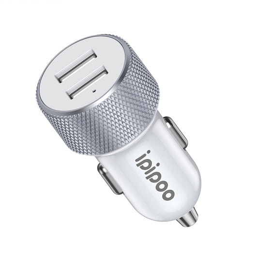 ipipoo XP-2 Dual USB Car Fast Charging Charger with Android Line(White) - Car Charger by ipipoo | Online Shopping South Africa | PMC Jewellery