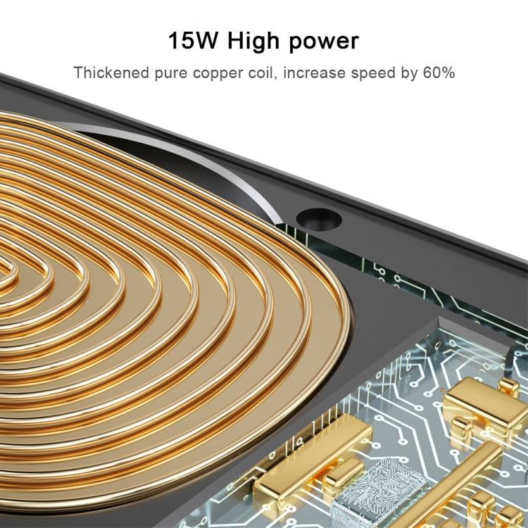 Q2 15W Universal Rotation Infrared Induction Magnetic Car Wireless Charging Mobile Phone Holder with Micro USB + 8 Pin + Type-C / USB-C Magnetic Connector(Silver) - Wireless Charger Holders by PMC TechLife | Online Shopping South Africa | PMC TechLife