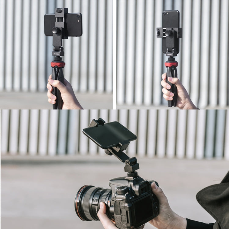 YELANGU PC10 360 Degree Rotating Horizontal Vertical Shooting Phone Clamp Holder Bracket (Black) - Desktop Holder by YELANGU | Online Shopping South Africa | PMC TechLife | Buy Now Pay Later Mobicred