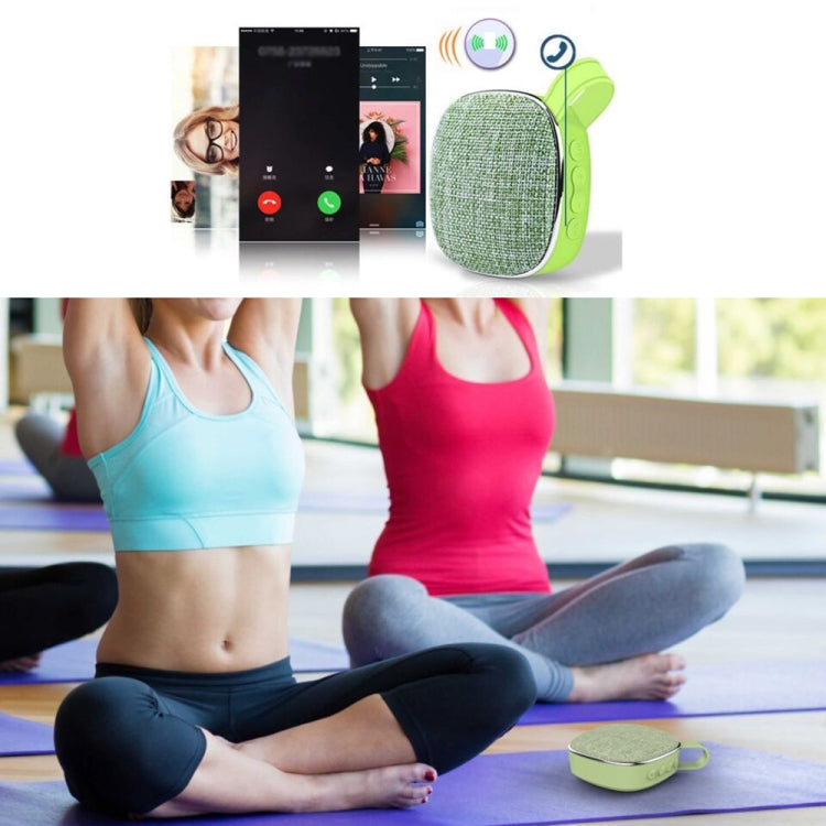 X25new Cloth Texture Square Portable Mini Bluetooth Speaker, Support Hands-free Call & TF Card & AUX(Green) - Mini Speaker by PMC TechLife | Online Shopping South Africa | PMC TechLife