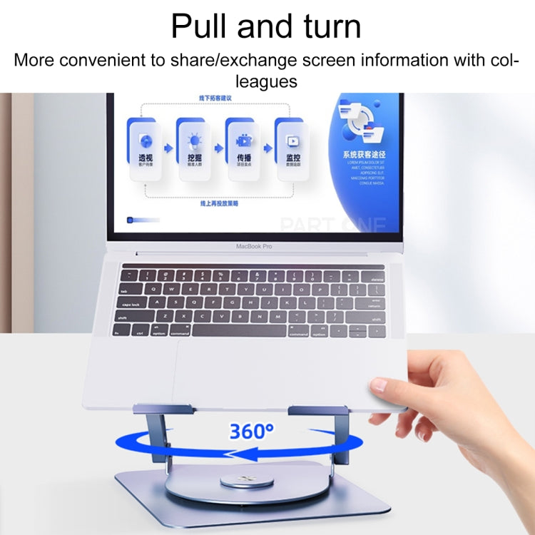 R- JUST HZ08-1 Rotating Two Holes Lifting Laptop Stand (Silver) - free shipping - PMC TechLife - Order now!