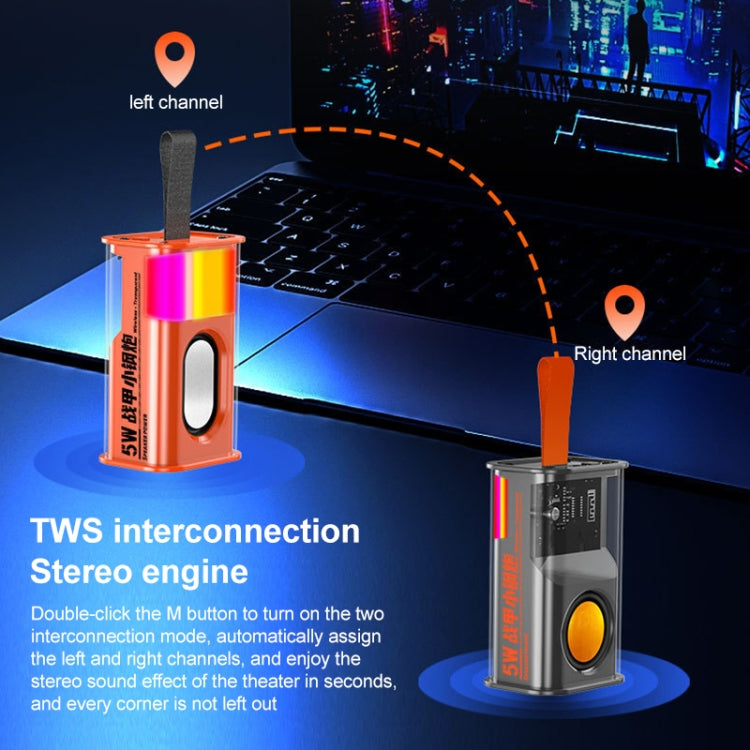 5W Portable Bullet TWS Wireless Bluetooth Speaker (Purple) - Mini Speaker by PMC TechLife | Online Shopping South Africa | PMC TechLife