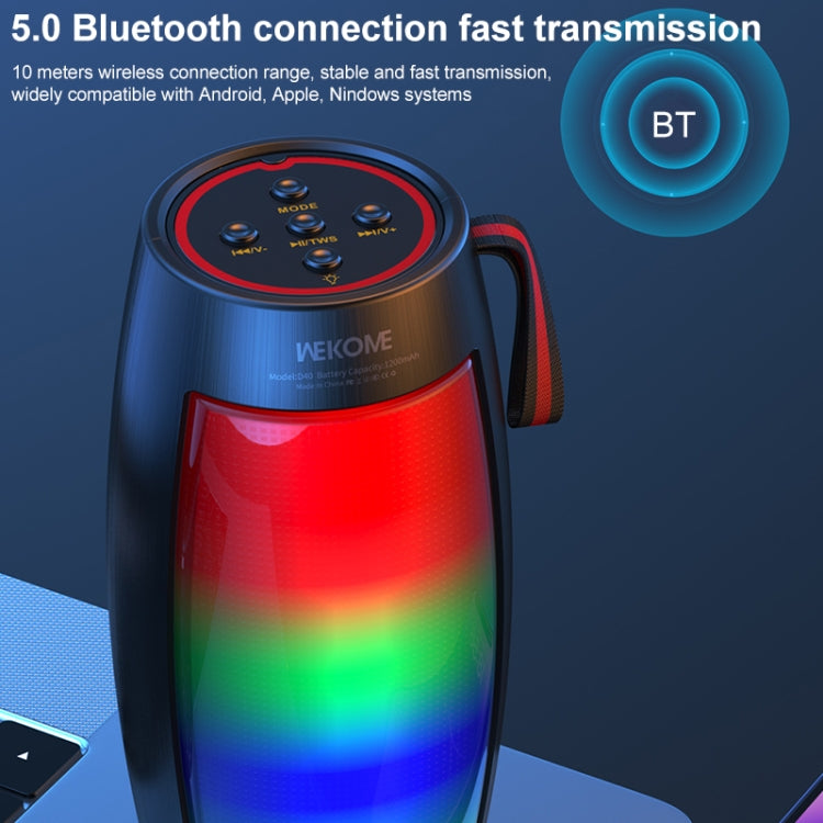 WEKOME D40 5W Sound Pulse Colorful Bluetooth Speaker (Black) - free shipping - PMC TechLife - Order now!