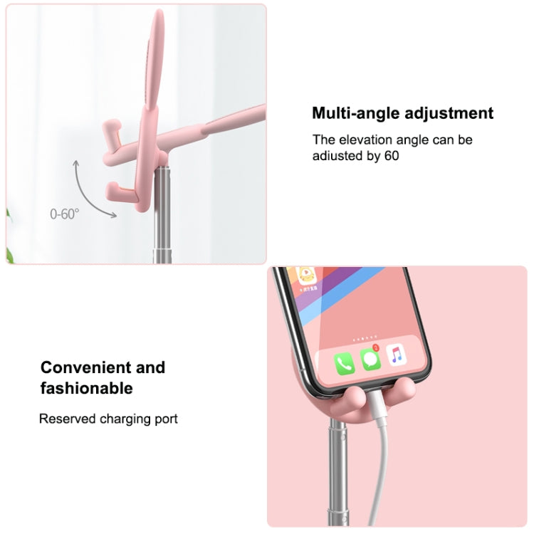 03247 Rabbit Retractable Phone Lazy Bracket Foldable Desktop Holder(Pink) - Desktop Holder by PMC TechLife | Online Shopping South Africa | PMC TechLife