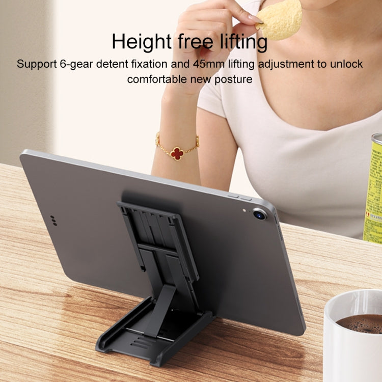 USAMS US-ZJ073 Retractable Folding Desktop Tablet Phone Holder (White) - Desktop Holder by USAMS | Online Shopping South Africa | PMC TechLife
