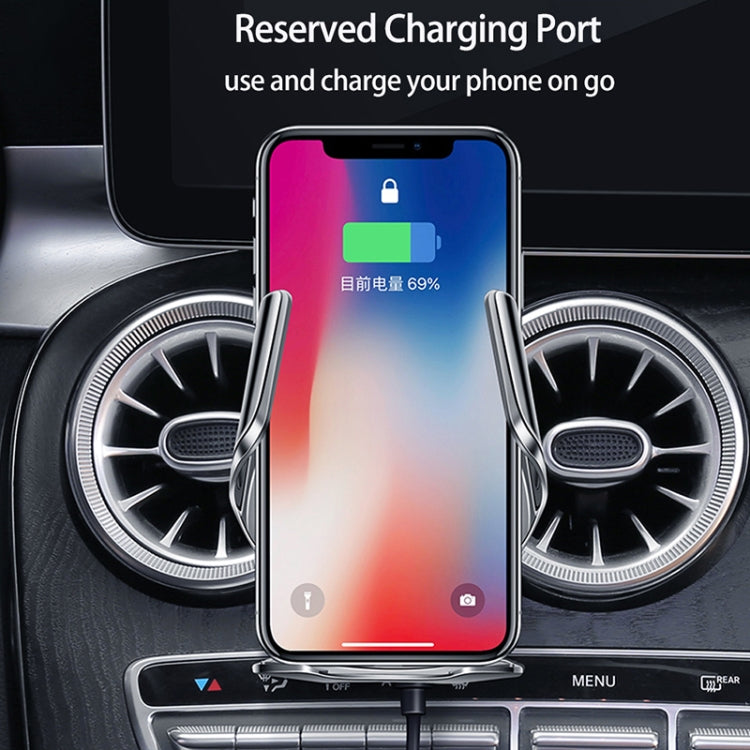 WK WP-U205 15W Vanguard Series Transcendent Wireless Charging Car Holder (Silver) - Wireless Charger Holders by WK | Online Shopping South Africa | PMC Jewellery