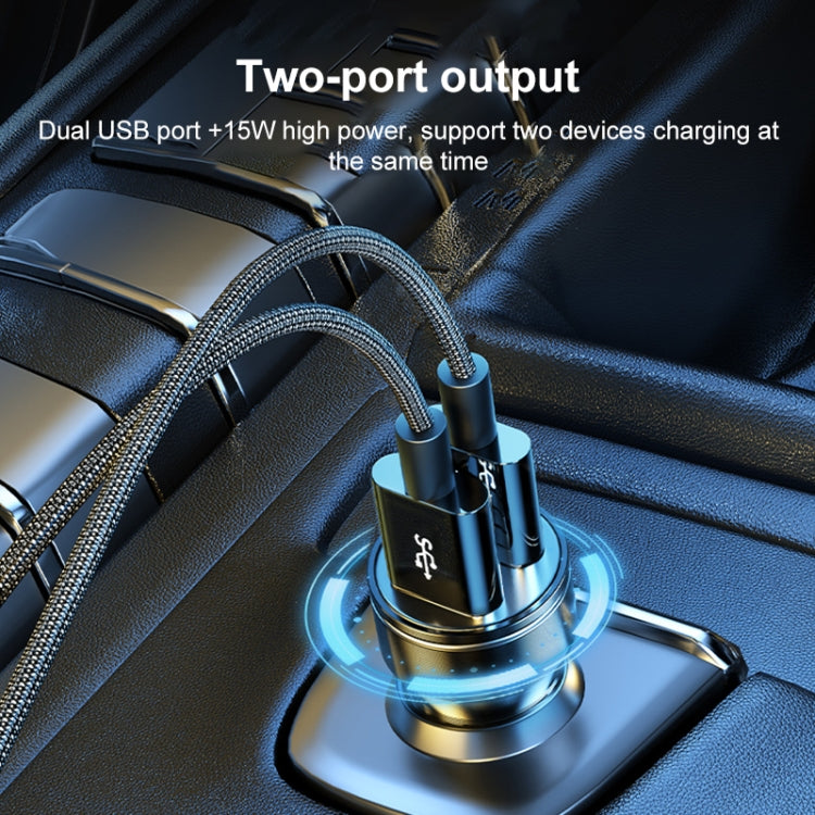 WK WP-C43 Staroad Series 15W Dual USB Car Charger(Coffee) - Car Charger by WK | Online Shopping South Africa | PMC Jewellery