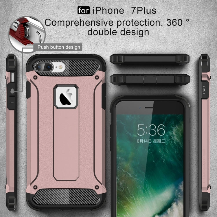 For iPhone 7 Plus Magic Armor TPU + PC Combination Case(Rose Gold) - free shipping - PMC TechLife - Order now!