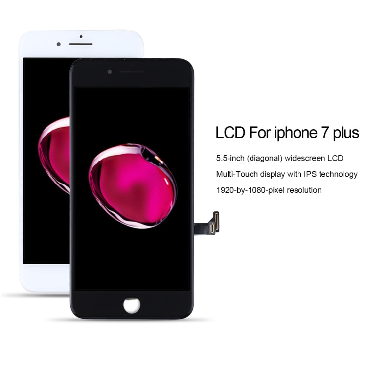 Original LCD Screen for iPhone 7 Plus with Digitizer Full Assembly (White) - free shipping - PMC TechLife - Order now!