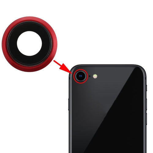 Back Camera Bezel with Lens Cover for iPhone 8 (Red) - Camera Series by PMC TechLife | Online Shopping South Africa | PMC TechLife