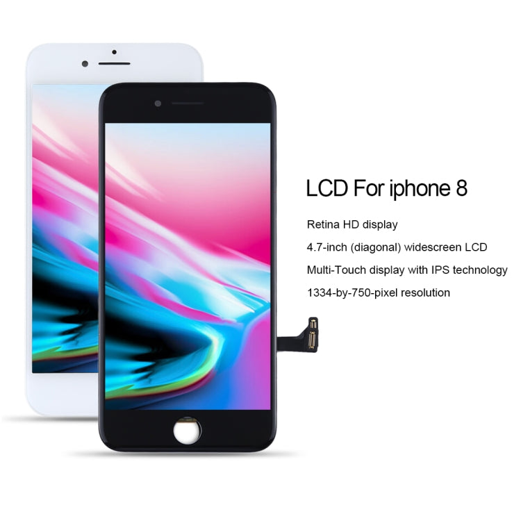 Original LCD Screen for iPhone 8 with Digitizer Full Assembly(White) - free shipping - PMC TechLife - Order now!