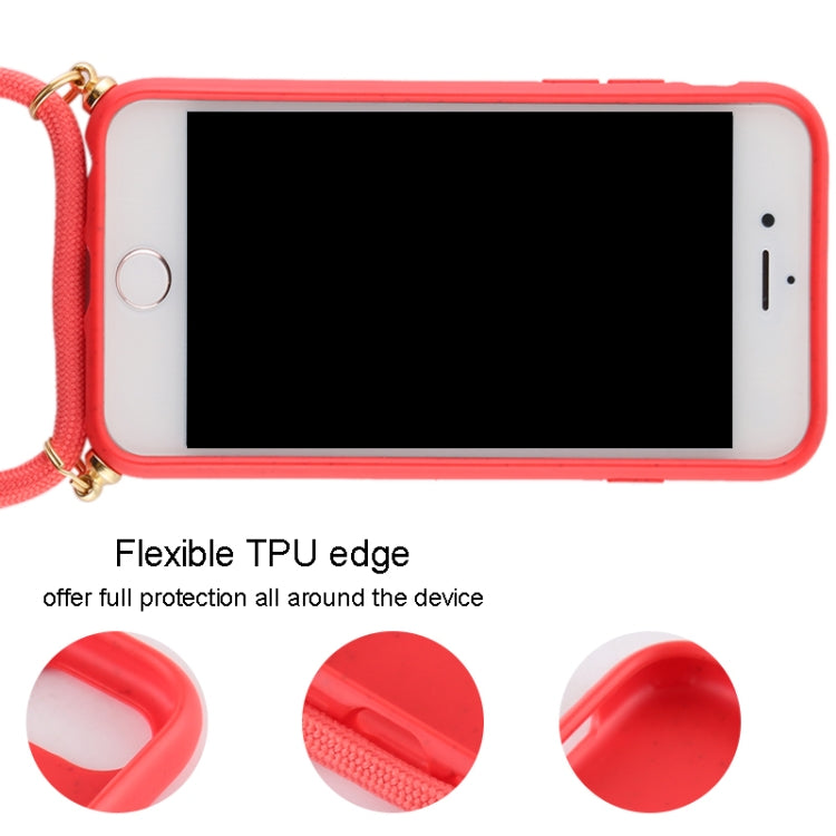 For iPhone 8 / 7 TPU Anti-Fall Mobile Phone Case With Lanyard(Rose Gold) - free shipping - PMC TechLife - Order now!