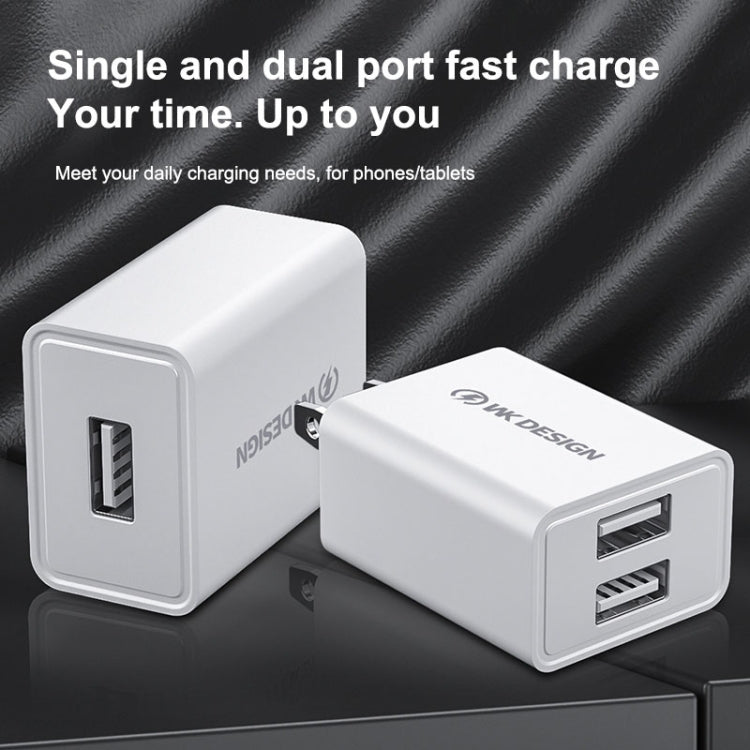 WK WP-U118 10W Single USB Port Travel Charger Power Adapter, EU Plug - free shipping - PMC TechLife - Order now!