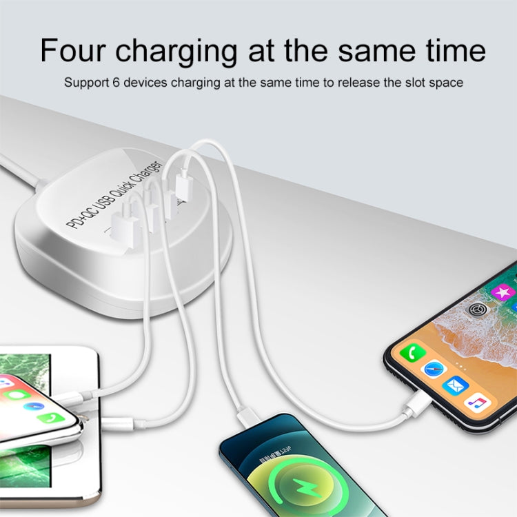 WLX-T3P 4 In 1 PD + QC Multi-function Smart Fast Charging USB Charger (US Plug) - Multifunction Charger by PMC TechLife | Online Shopping South Africa | PMC TechLife