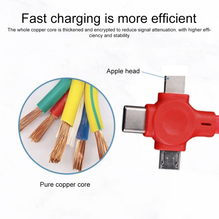 019-1 3 in 1 USB to 8 Pin + Micro USB + USB-C / Type-C Macaron Telescopic Data Cable with Storage Slot & Bracket, Cable Length: 1m (Pink) - Multifunction Cable by PMC TechLife | Online Shopping South Africa | PMC TechLife