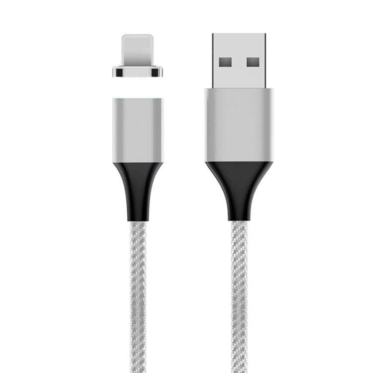 M11 3A USB to 8 Pin Nylon Braided Magnetic Data Cable, Cable Length: 1m (Silver) - Charging Cable & Head by PMC TechLife | Online Shopping South Africa | PMC TechLife