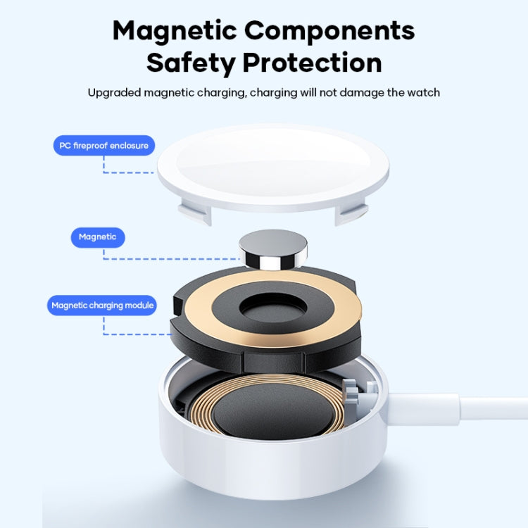 3 in 1 USB-C / Type-C to 8 Pin + USB-C / Type-C + Magnetic Watch Wireless Charger Data Cable, Cable Length: 1.2m -  by PMC Jewellery | Online Shopping South Africa | PMC Jewellery