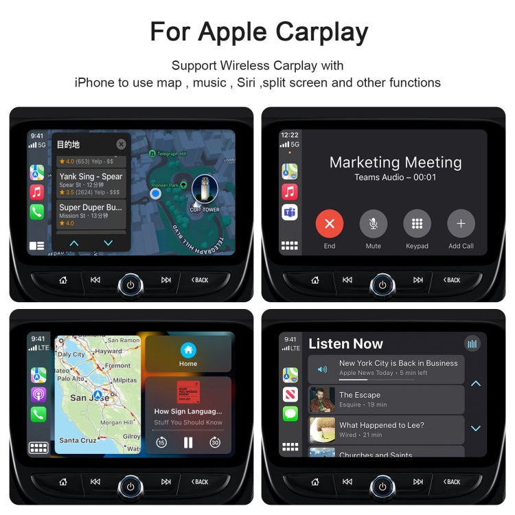 USB + USB-C / Type-C Wired to Wireless Carplay Adapter for iPhone(White) - free shipping - PMC TechLife - Order now!
