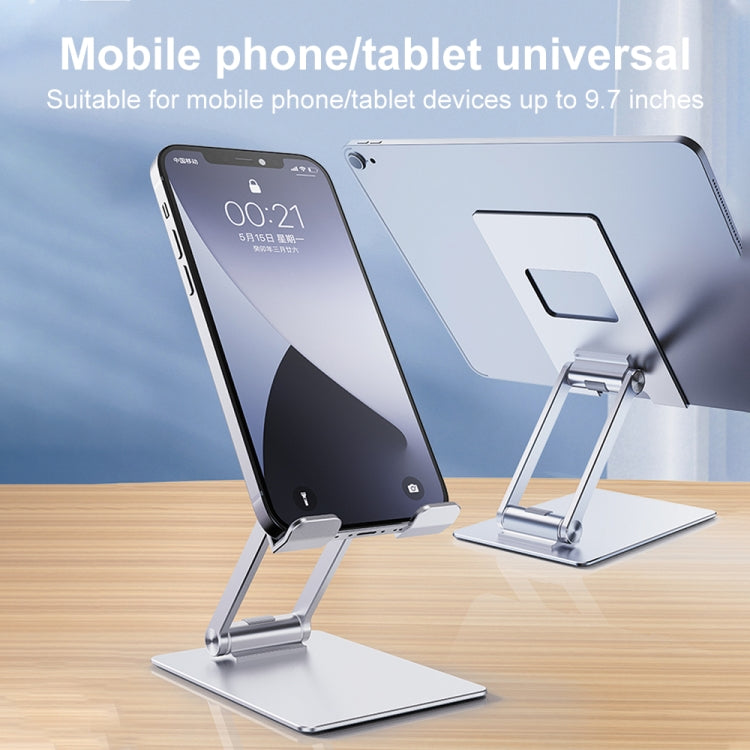 R-JUST SJ33 Aluminum Alloy Folding Phone / Tablet Stand(Silver) - Desktop Holder by R-JUST | Online Shopping South Africa | PMC Jewellery