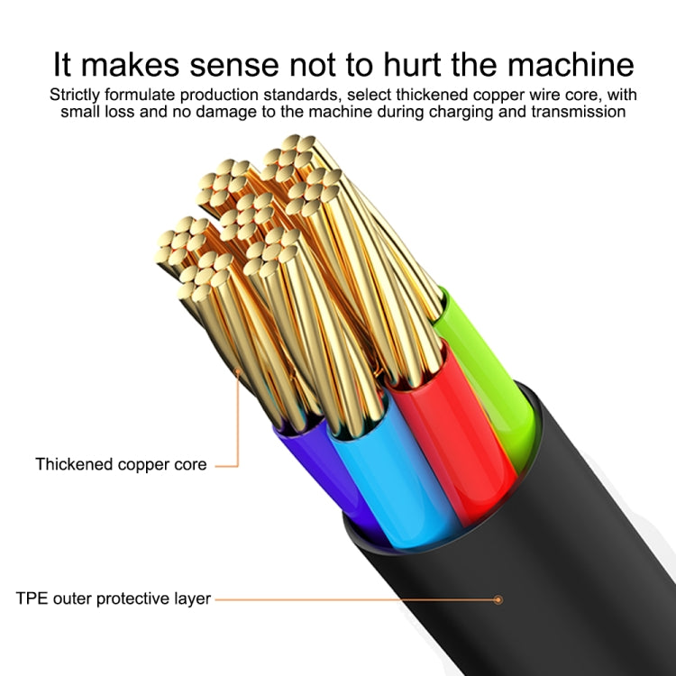 IVON CA87 USB to 8 Pin TPE Fast Charge Data Cable, Cable Length: 1m(Black) - Normal Style Cable by IVON | Online Shopping South Africa | PMC TechLife