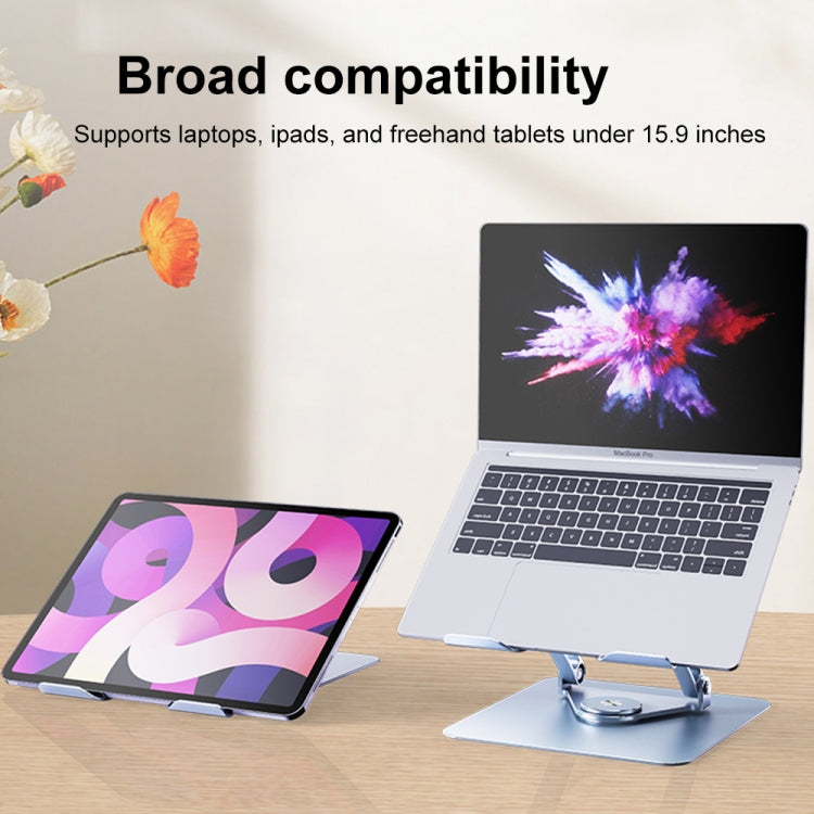 R-JUST HZ39 Triangular Swivel Lift Laptop Stand (Grey) - free shipping - PMC TechLife - Order now!