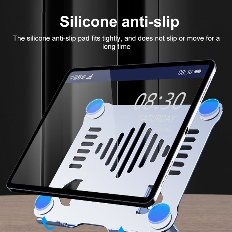 R-JUST HZ39 Triangular Swivel Lift Laptop Stand (Grey) - free shipping - PMC TechLife - Order now!