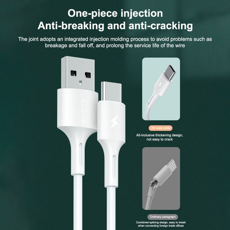 WK WDC-136 USB to 8 Pin 3A Fast Charing Data Cable(White) - Normal Style Cable by WK | Online Shopping South Africa | PMC Jewellery