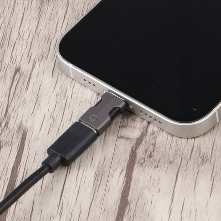 Portable 8 Pin to USB-C/Type-C Audio Adapter (Grey) - Earphone Adapter by PMC TechLife | Online Shopping South Africa | PMC TechLife | Buy Now Pay Later Mobicred