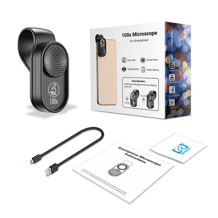 APEXEL APL-MS001 100X Smartphone Microscope with LED Light - Others Lens by APEXEL | Online Shopping South Africa | PMC TechLife