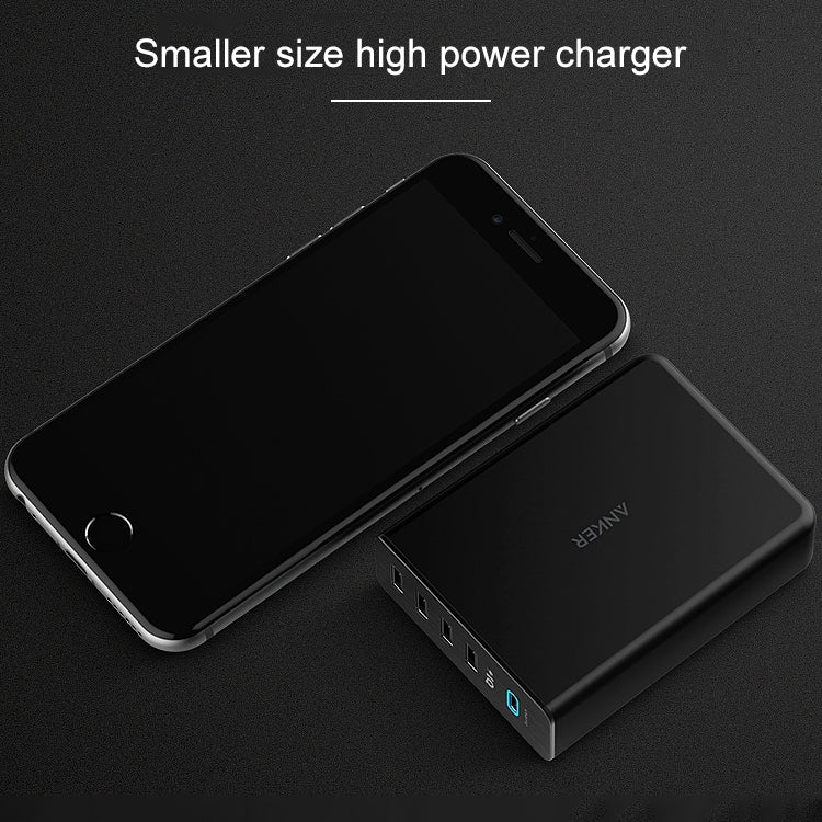 ANKER 2.4A USB-C / Type-C Power Delivery PD + 4 Ports Wall Changer for Mobile Phones / Tables / Macbooks, US Plug(Black) - Multifunction Charger by ANKER | Online Shopping South Africa | PMC Jewellery | Buy Now Pay Later Mobicred