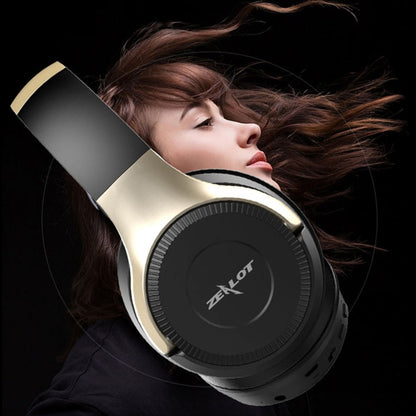 ZEALOT B26T Stereo Wired Wireless Bluetooth 4.0 Subwoofer Headset with 3.5mm Universal Audio Cable Jack & HD Microphone, For Mobile Phones & Tablets & Laptops, Support 32GB TF Card Maximum(Gold) - Headset & Headphone by ZEALOT | Online Shopping South Africa | PMC Jewellery