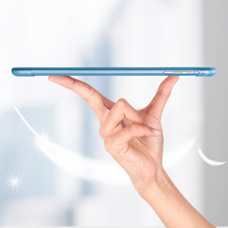 Multi-folding Shockproof TPU Protective Case for iPad 9.7 (2018) / 9.7 (2017) / air / air2, with Holder & Pen Slot(Blue) - iPad 9.7 (2018) & (2017) Cases by PMC TechLife | Online Shopping South Africa | PMC TechLife