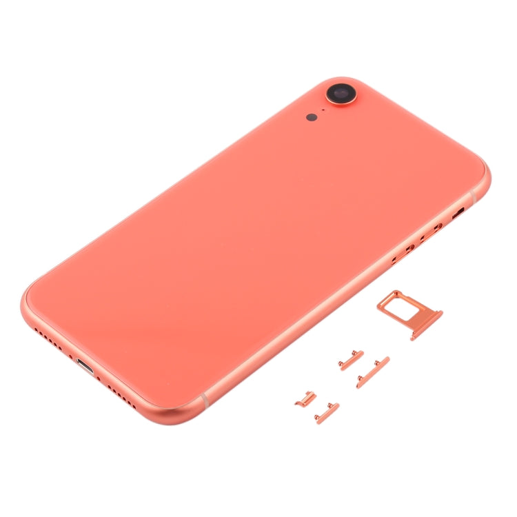 Back Housing Cover with Camera Lens & SIM Card Tray & Side Keys for iPhone XR(Coral) - Back Cover by PMC TechLife | Online Shopping South Africa | PMC TechLife